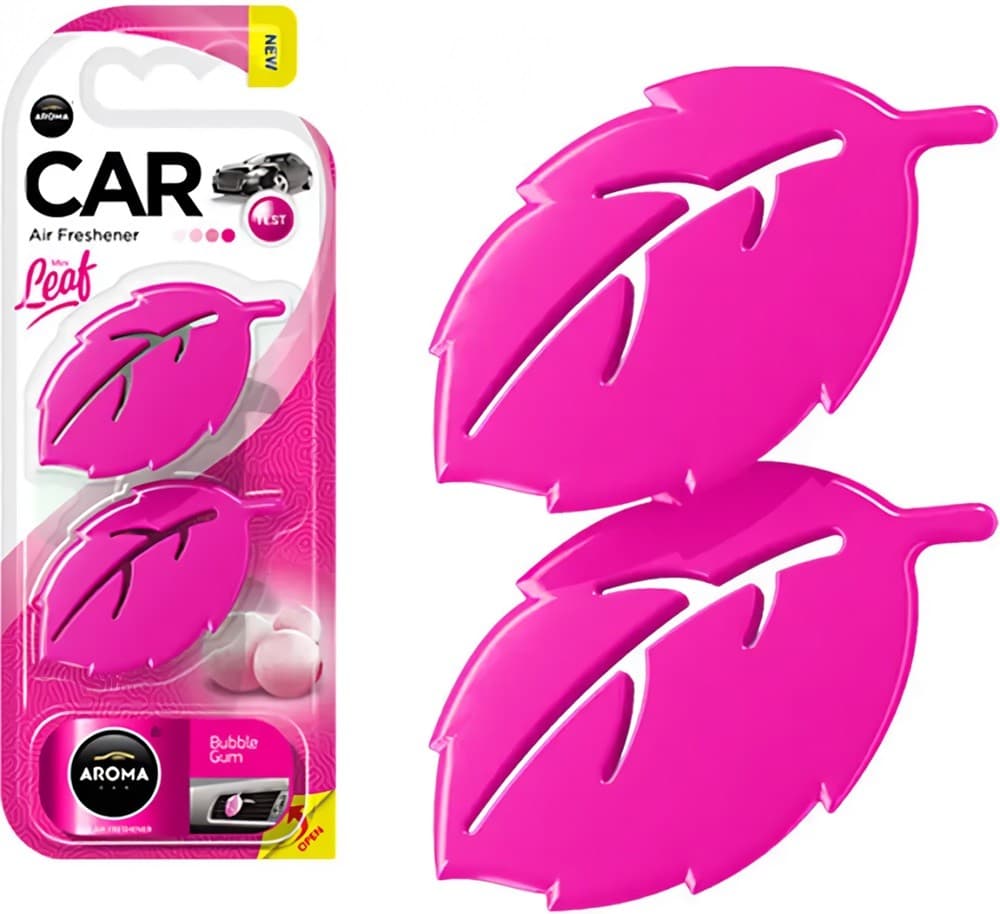 Автомобильный освежитель воздуха Aroma Car Leaf 3D Mini Bubble Gum