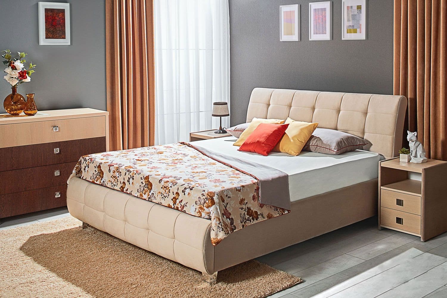 Кровать Ambianta Samba Beige 1.8 м