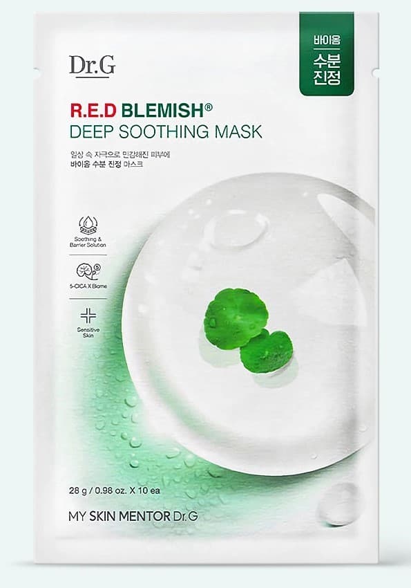 Маска для лица Dr.G RED Blemish Deep Soothing Mask