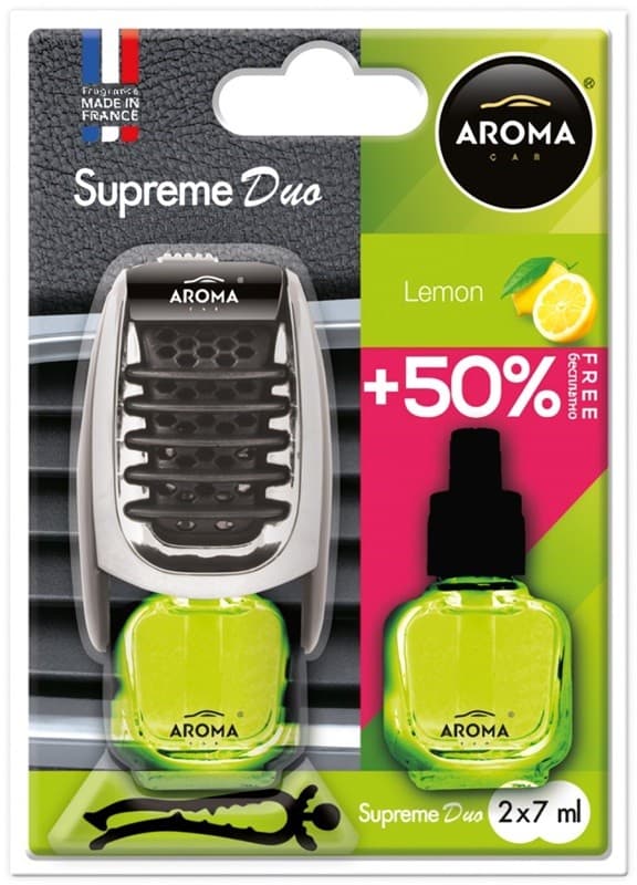 Автомобильный освежитель воздуха Aroma Car Supreme Duo Lemon