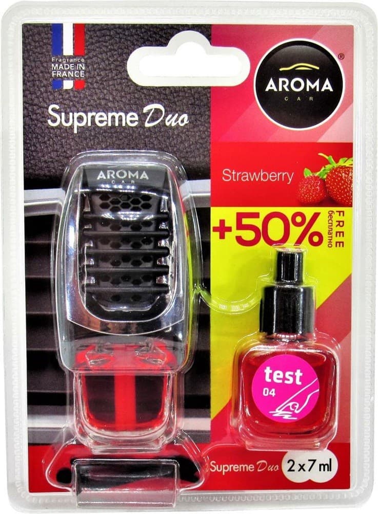 Автомобильный освежитель воздуха Aroma Car Supreme Duo Strawberry