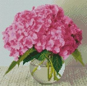 Алмазная картина Strateg Hydrangeas in a vase CA-0035