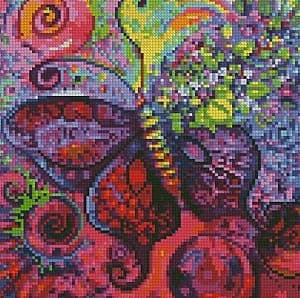 Алмазная картина Strateg Butterfly abstraction CA-0047