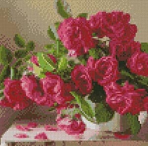 Алмазная картина Strateg Raspberry flowers CA-0057