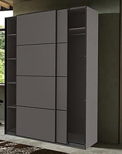 Шкаф-купе IKEA Pax/Mehamn полки/штанга 150x66x236 Темно-серый