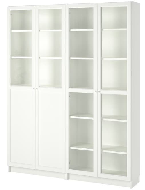 Витрина IKEA Billy/Oxberg 160x30x202 White/Glass