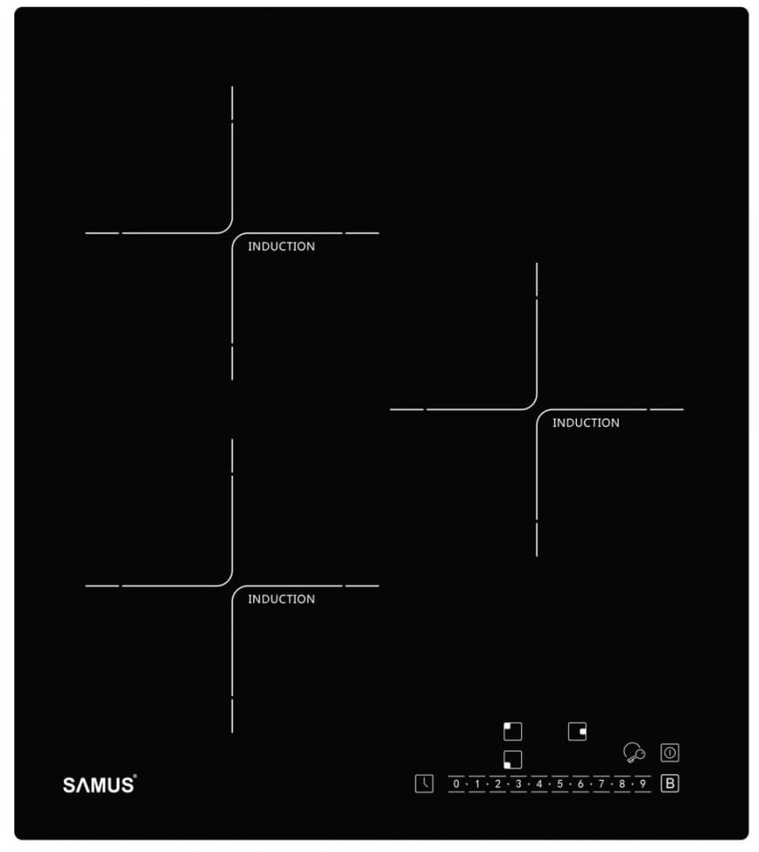 Plita incorporabila electrica Samus PSI-43SG Black