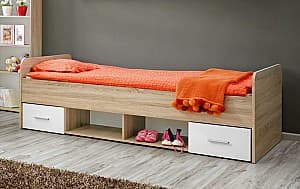 Кровать ASM Dino DSW DI-04 90x200 (Sonoma Oak/White Matt), для 1 человека