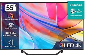 Телевизор Hisense 55A7KQ, Smart TV, 4K Ultra HD, 55 дюйма (139 см), QLED, 3840x2160, VIDAA, Wi-Fi