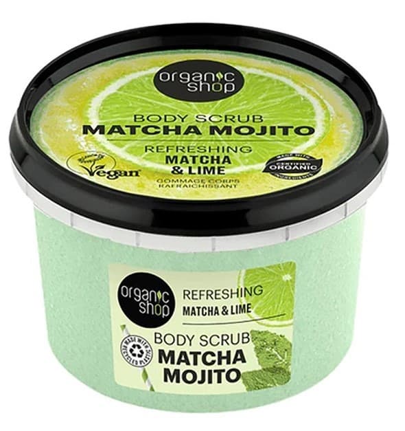 Scrub pentru corp Organic Shop Refreshing Matcha and Lime Body Scrub