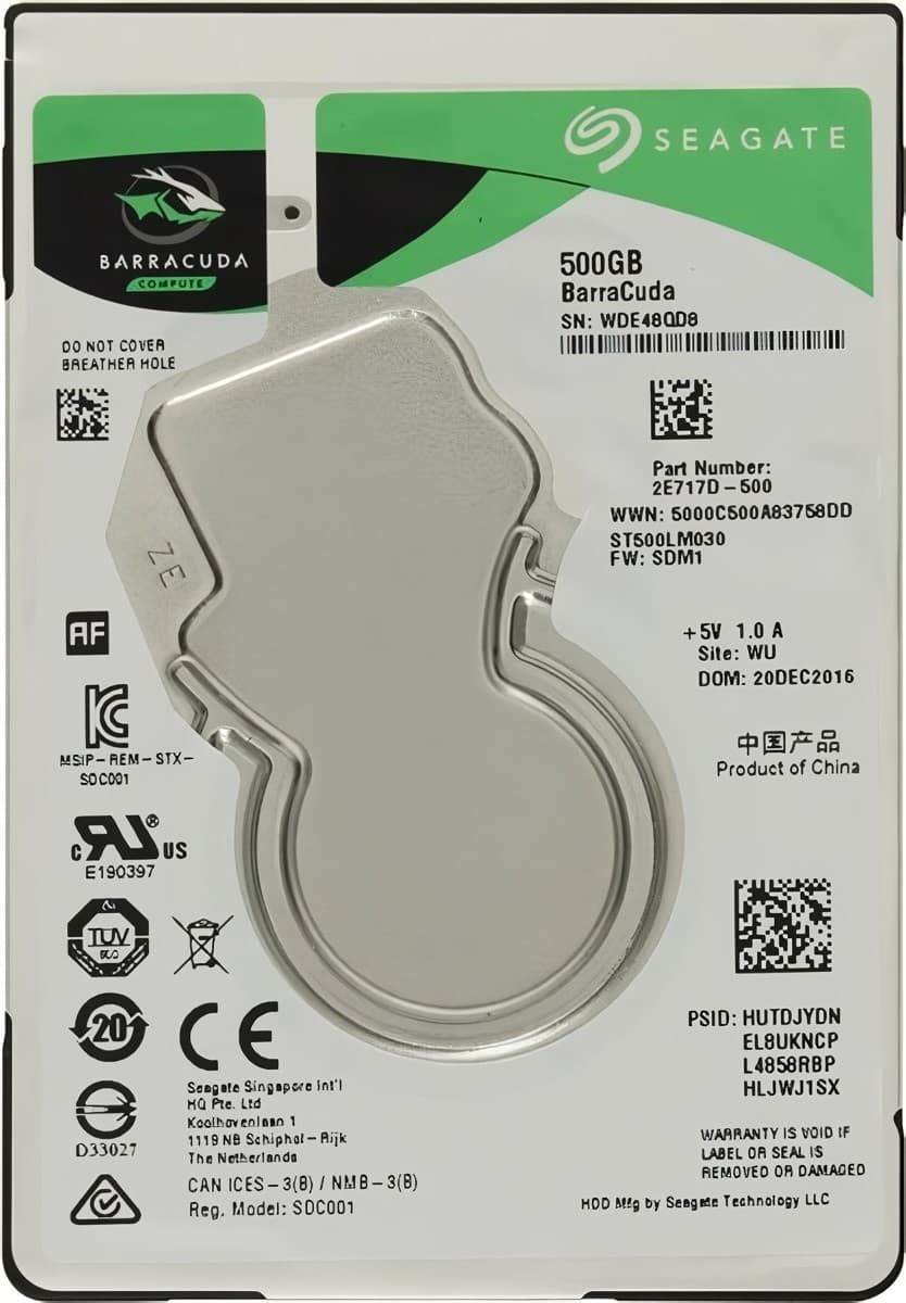 HDD Seagate BarraCuda Compute 2.5" HDD 500GB (ST500LM030-PL)