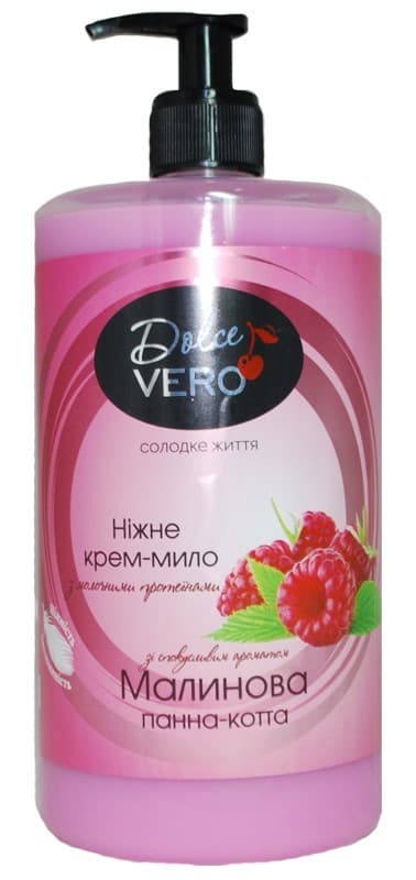 Жидкое мыло Aqua Cosmetics Dolce Vero Raspberry Panna Cotta