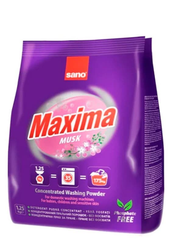 Pulbere de spalat Sano  Maxima Musk 1.25kg