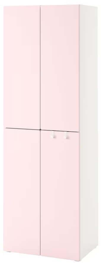 Dulap pentru copii IKEA Smastad/Platsa 60x40x180 Alb/Roz Pal