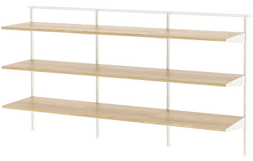 Etajera IKEA Boaxel 3 sectiuni/rafturi 187x40x101 Alb/Stejar(Bej)