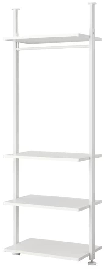 Стеллаж IKEA Elvarli 1 секция 92x51x222-350 Белый