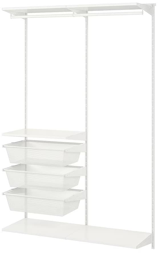 Etajera IKEA Boaxel 2 sectiuni Left 125x40x201 Alb