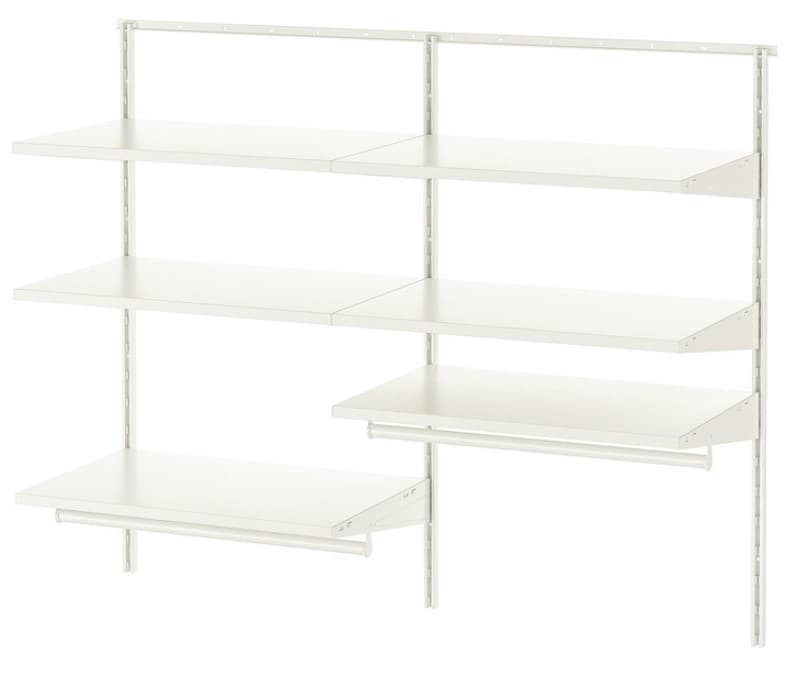 Etajera IKEA Boaxel 2 sectiuni 125x40x101 Alb