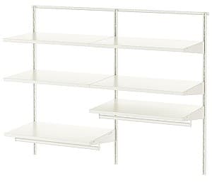 Etajera IKEA Boaxel 2 sectiuni 125x40x101 Alb