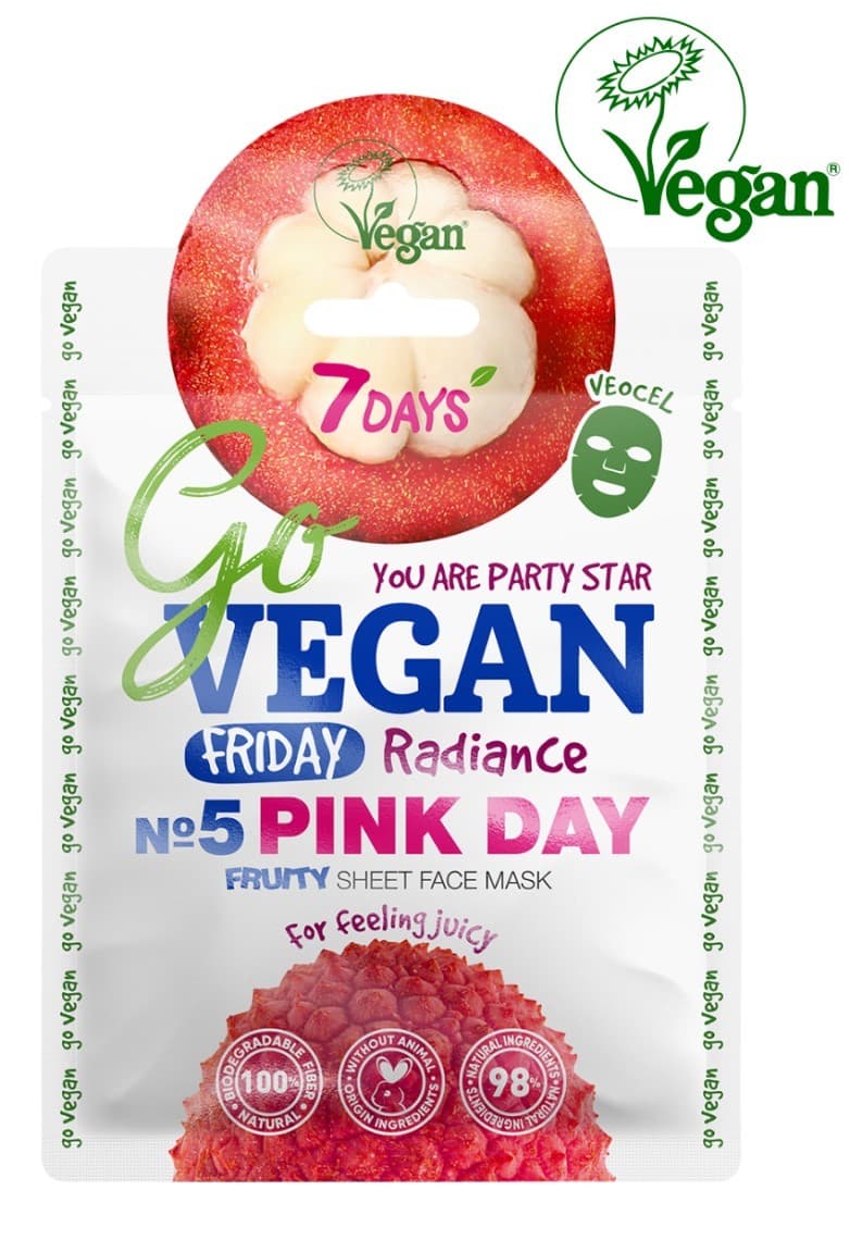 Masca pentru fata 7DAYS Go Vegan Friday PINK DAY