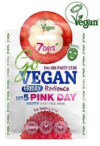 Маска для лица 7DAYS Go Vegan Friday PINK DAY