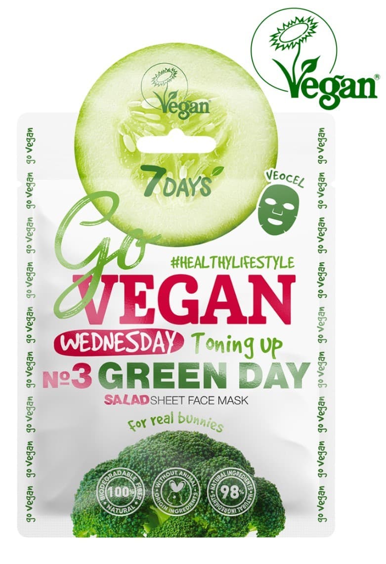 Masca pentru fata 7DAYS Go Vegan Wednesday GREEN DAY