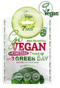 Masca pentru fata 7DAYS Go Vegan Wednesday GREEN DAY