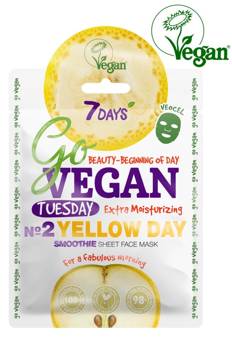 Masca pentru fata 7DAYS Go Vegan Tuesday YELLOW DAY