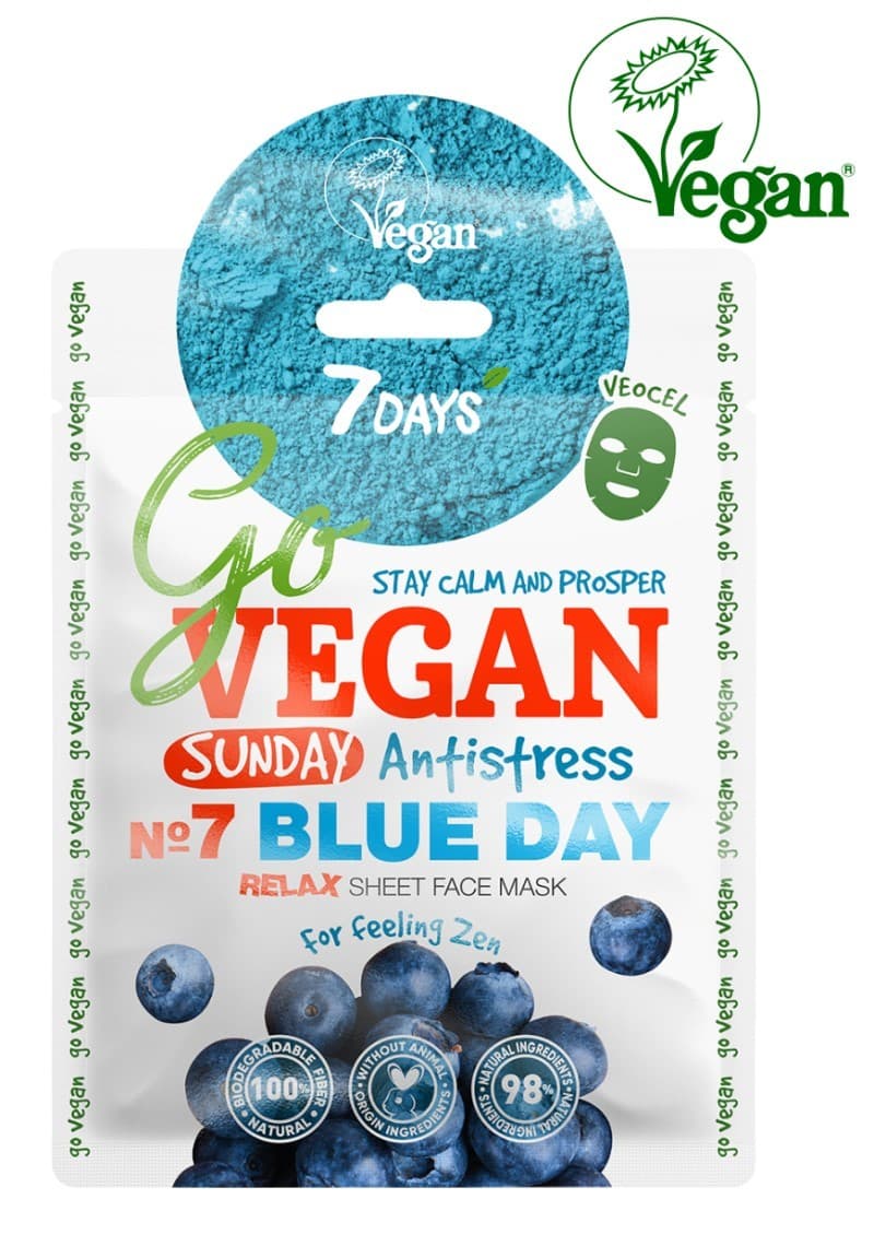 Masca pentru fata 7DAYS Go Vegan Sunday BLUE DAY