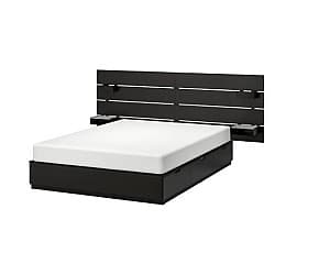 Кровать IKEA Nordli  Anthracite 140×200 см (6 ящика для хранения)