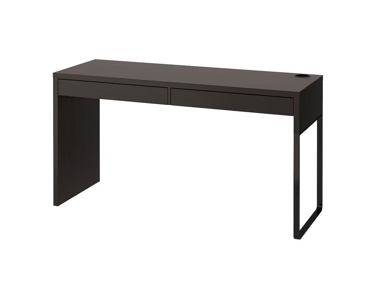 Офисный стол IKEA Mick black brown 142x50 см