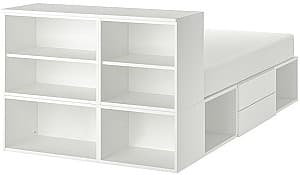 Кровать IKEA Platsa 2 ящика 142x244x103 Белый/Fonnes