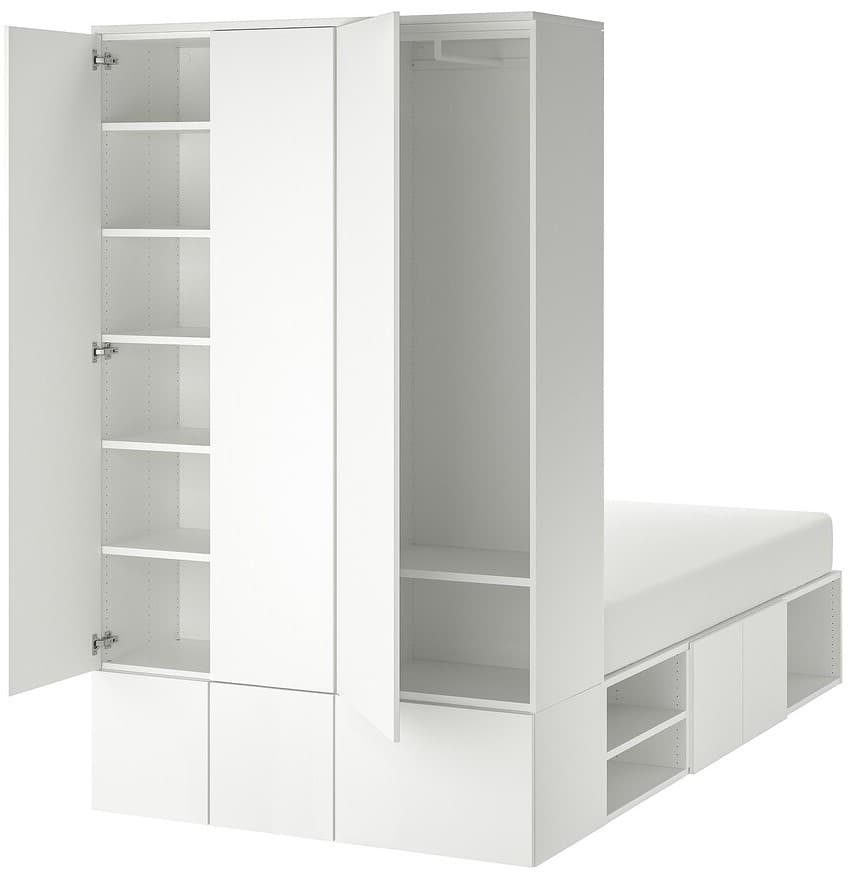 Pat IKEA Platsa 10 usi 143x244x223 Alb/Fonnes