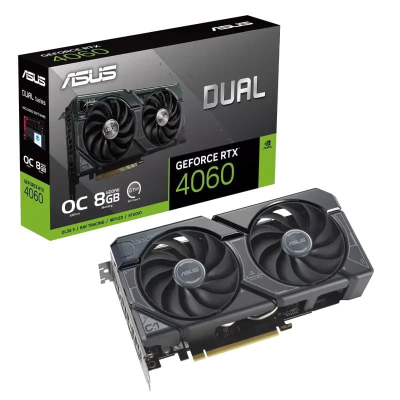 Игровая видеокарта Asus GeForce RTX 4060 Dual OC (DUAL-RTX4060-O8G)