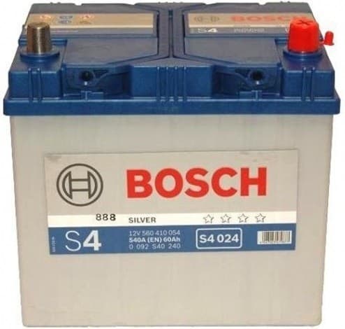 Автомобильный аккумулятор Bosch 60AH 540A(JIS) (S4 024)