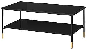 Masa de reviste IKEA Asperod 115x58 Negru/Sticla Negru