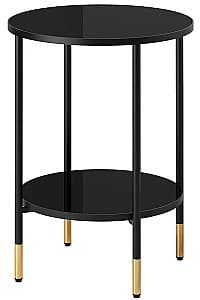 Masa de reviste IKEA Asperod 45 Negru/Sticla Negru