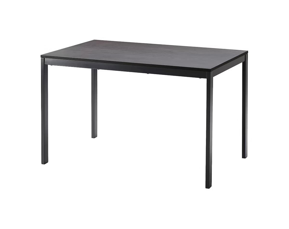 Masa IKEA Vangsta 120/180x75 Negru/Maro Inchis