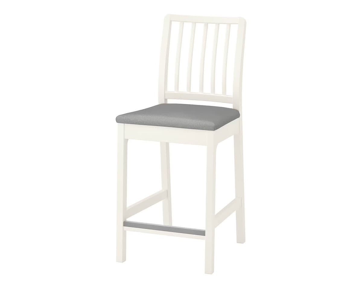 Барный стул IKEA Ekedalen white/Orrsta gray 62 cm