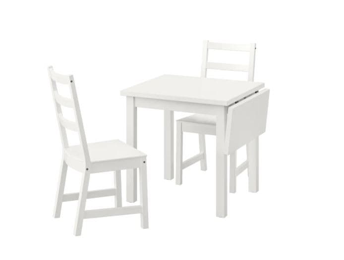 Set de masa cu scaune IKEA Nordviken 74/104x74 Alb/Alb (1+2)