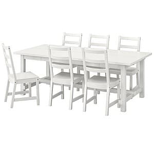 Set de masa cu scaune IKEA Nordviken/Nordviken 210/289x105 Alb/Alb (1+6)