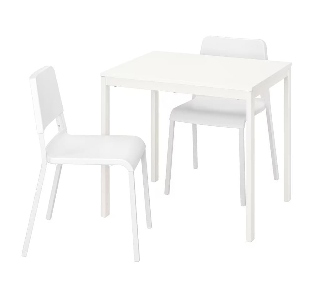 Набор стол и стулья IKEA Vangsta/Teodores 80x120 Белый (1+2)