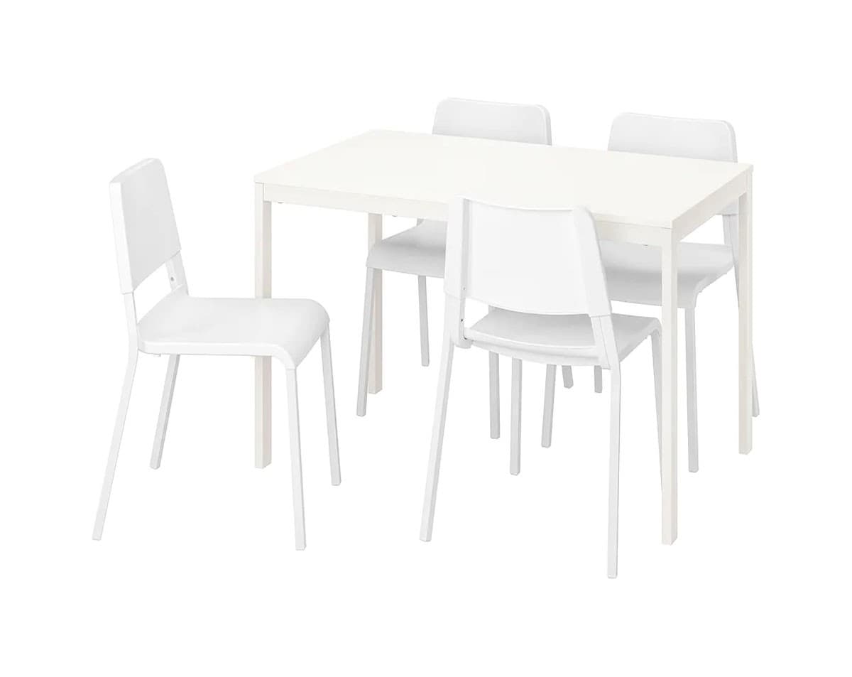 Набор стол и стулья IKEA Vangsta/Teodores 120x180 Белый (1+4)