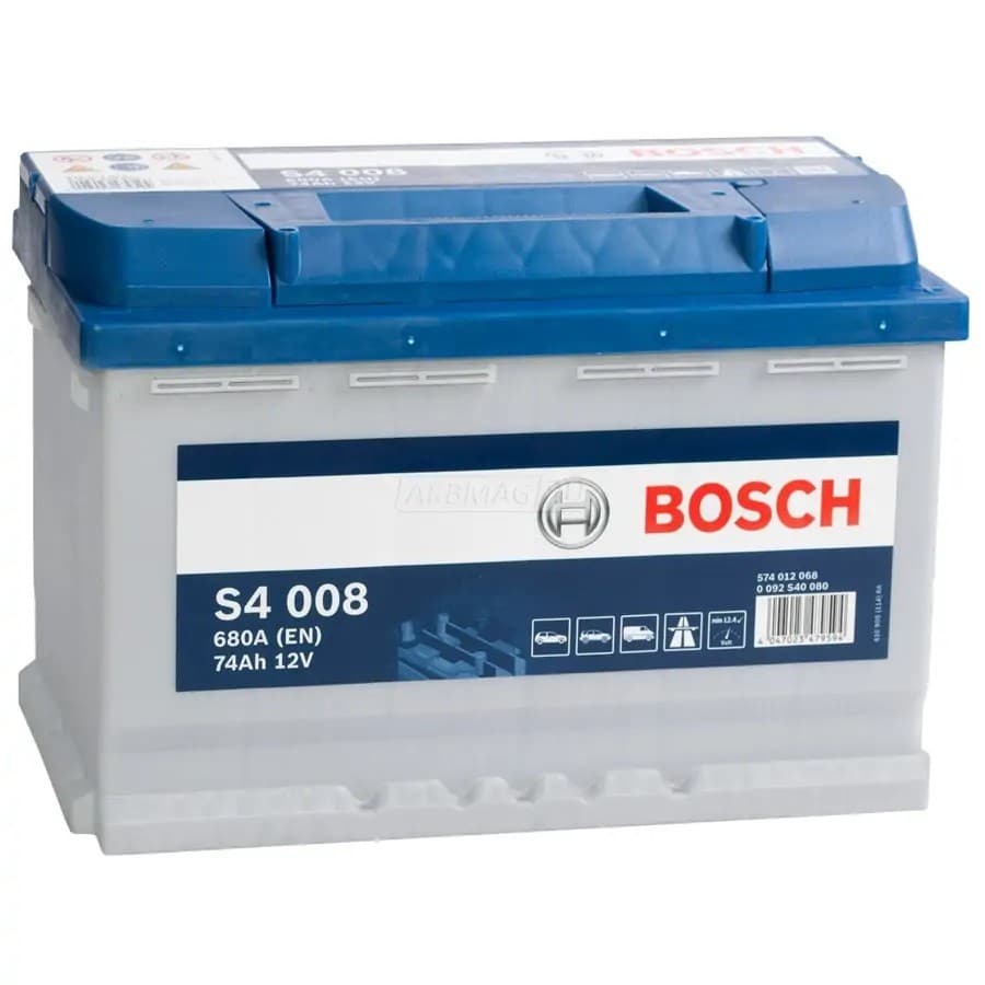 Автомобильный аккумулятор Bosch 74AH 680A(EN) (S4 008)