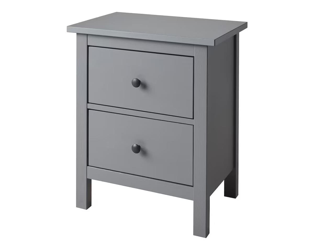 Noptiera IKEA Hemnes 2 sertare 54x66 Gri