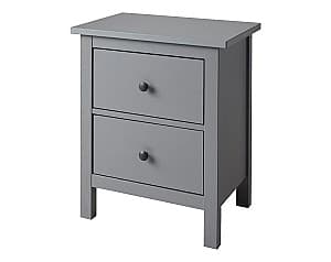 Прикроватная тумбочка IKEA Hemnes 2 ящика 54x66 Серый