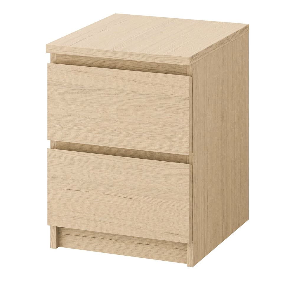 Noptiera IKEA Malm oak-white