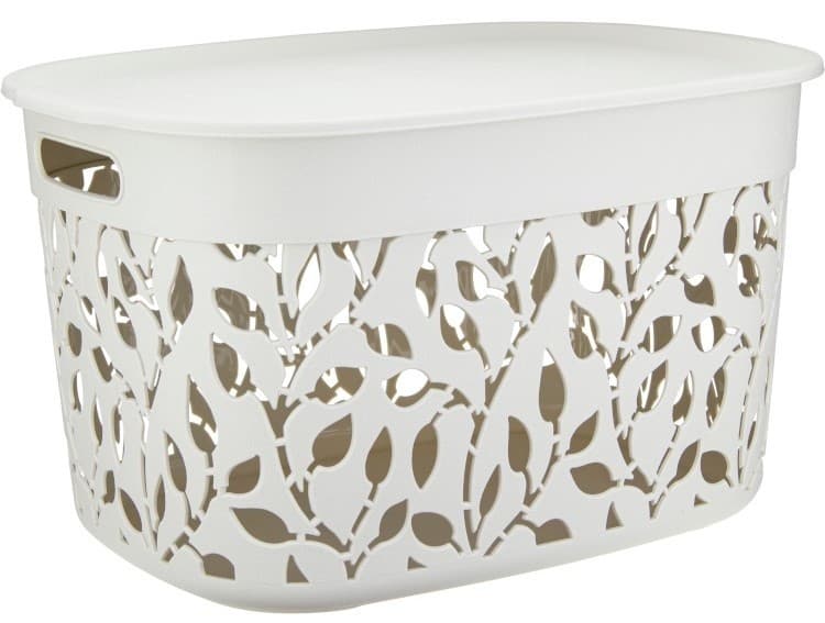 Ящик для хранения M Plastika Flora White М2364