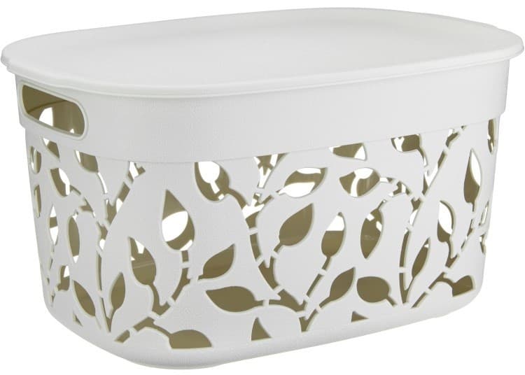 Ящик для хранения M Plastika Flora White М2363