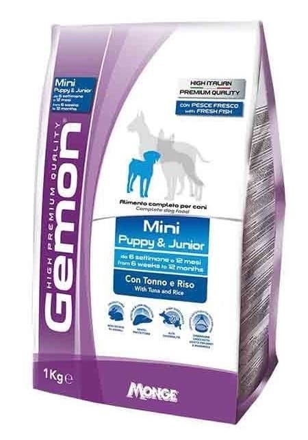 Hrană uscată pentru câini Gemon MINI PUPPY&JUNIOR TUNA/RICE 1kg